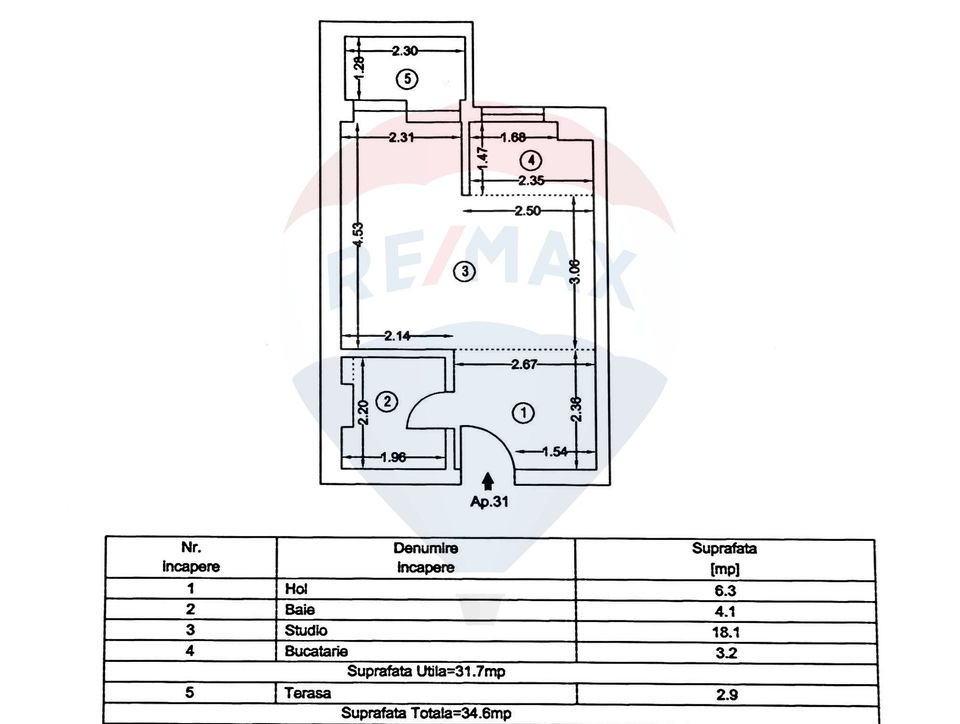 Apartament 1 camera mobilat/utilat lux, zona T Pallady de vanzare