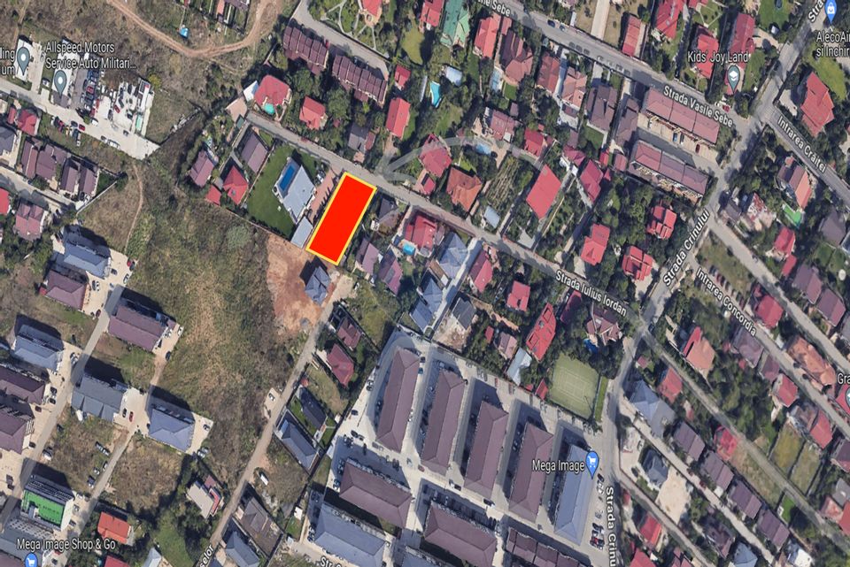 Land for sale, 1037sqm, opening 24 ml, near Uverturii Blvd.