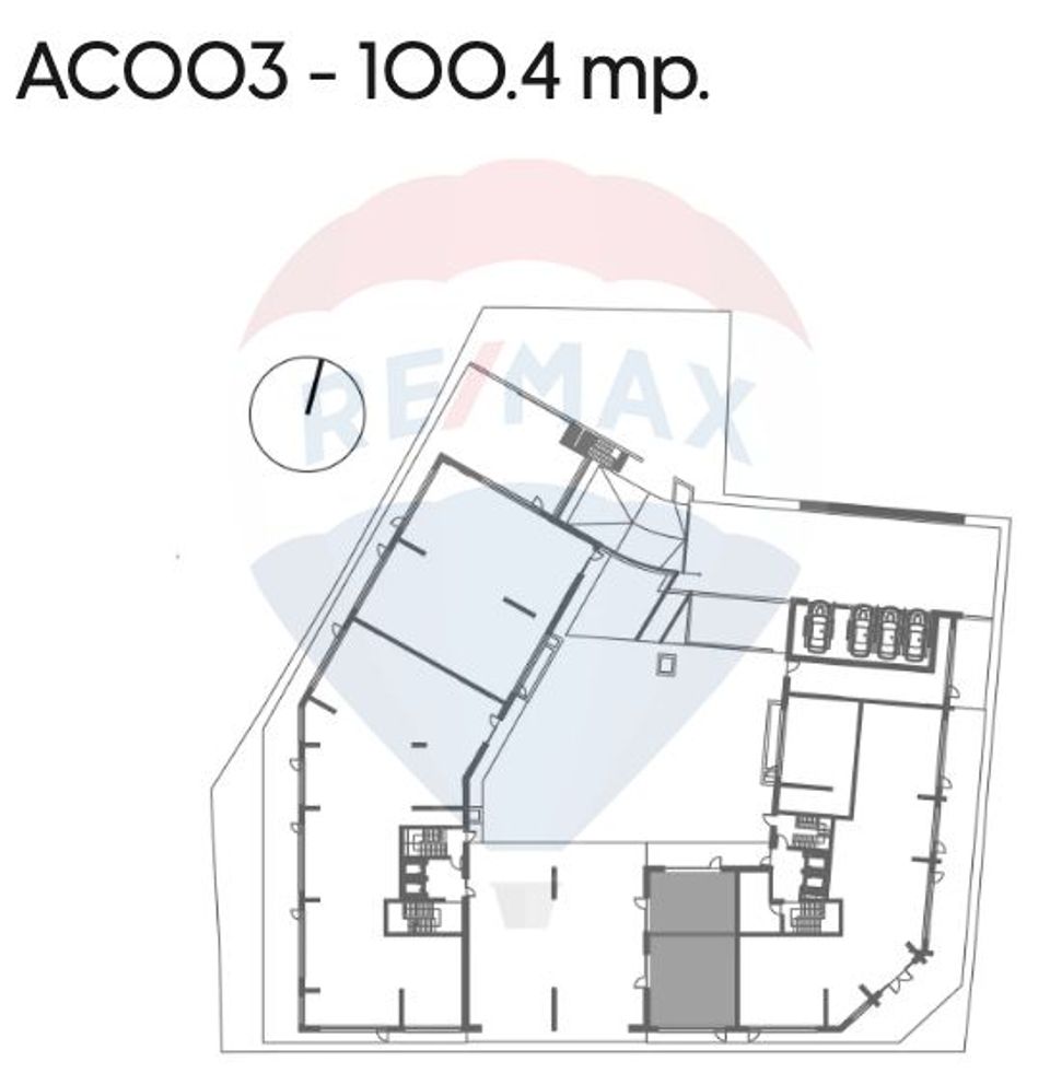 Spațiu comercial / birouri de vânzare  (100.4 mp)– zona centrală