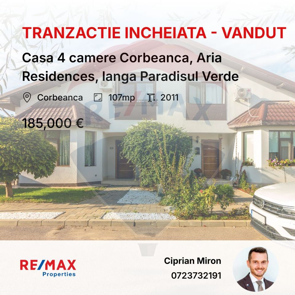 4 room house Corbeanca, Aria Residences, near Paradisul Verde