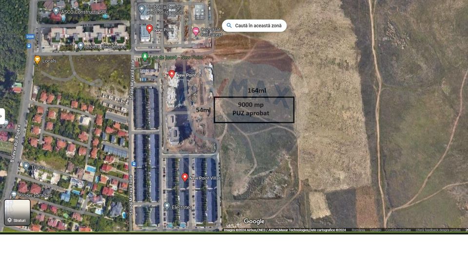 Teren 9000mp deschidere 54,PUZ Pipera