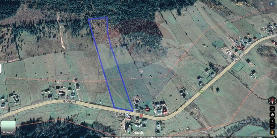 Teren parțial intravilan 30,930 mp Poiana Stampei-DN E58, Suceava
