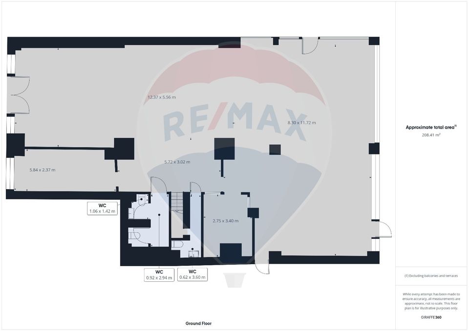 Spațiu comercial cu trafic intens Centru Civic 340 mp