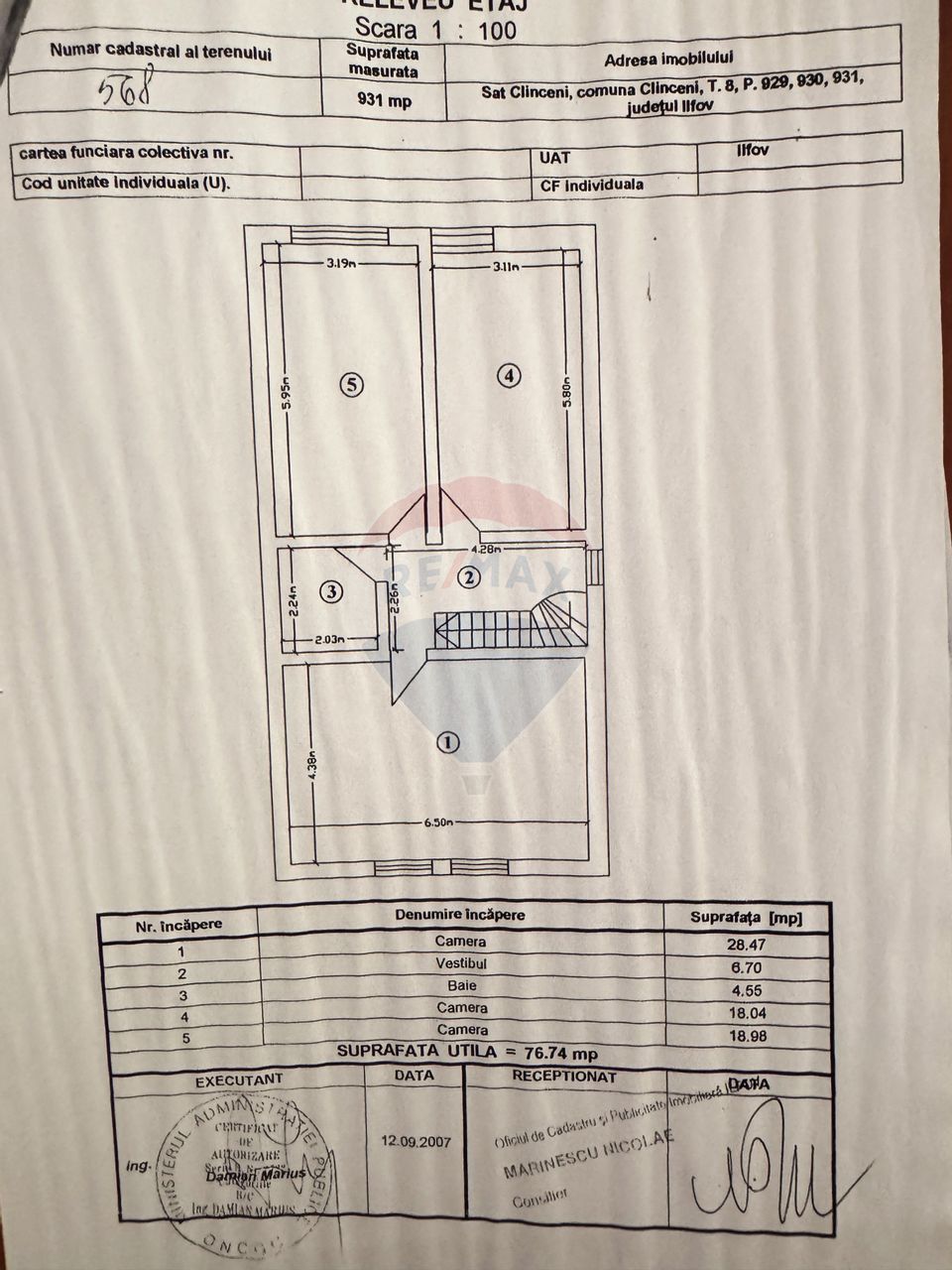 Casa individuala  6 camere de vanzare in Clinceni teren 1000mp