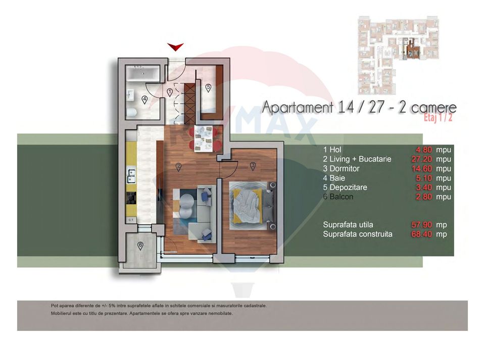 APARTMENT 2 ROOMS - DIRECT DEVELOPER - THE LAST APARTMENT