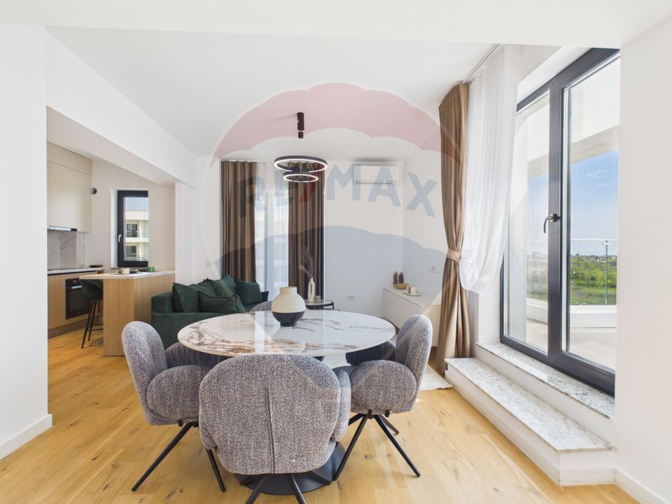 Apartament utilat complet, prima inchirere, cu terasa de 25 mp