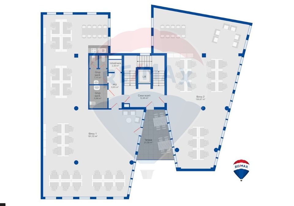 561sq.m Office Space for rent, Ultracentral area