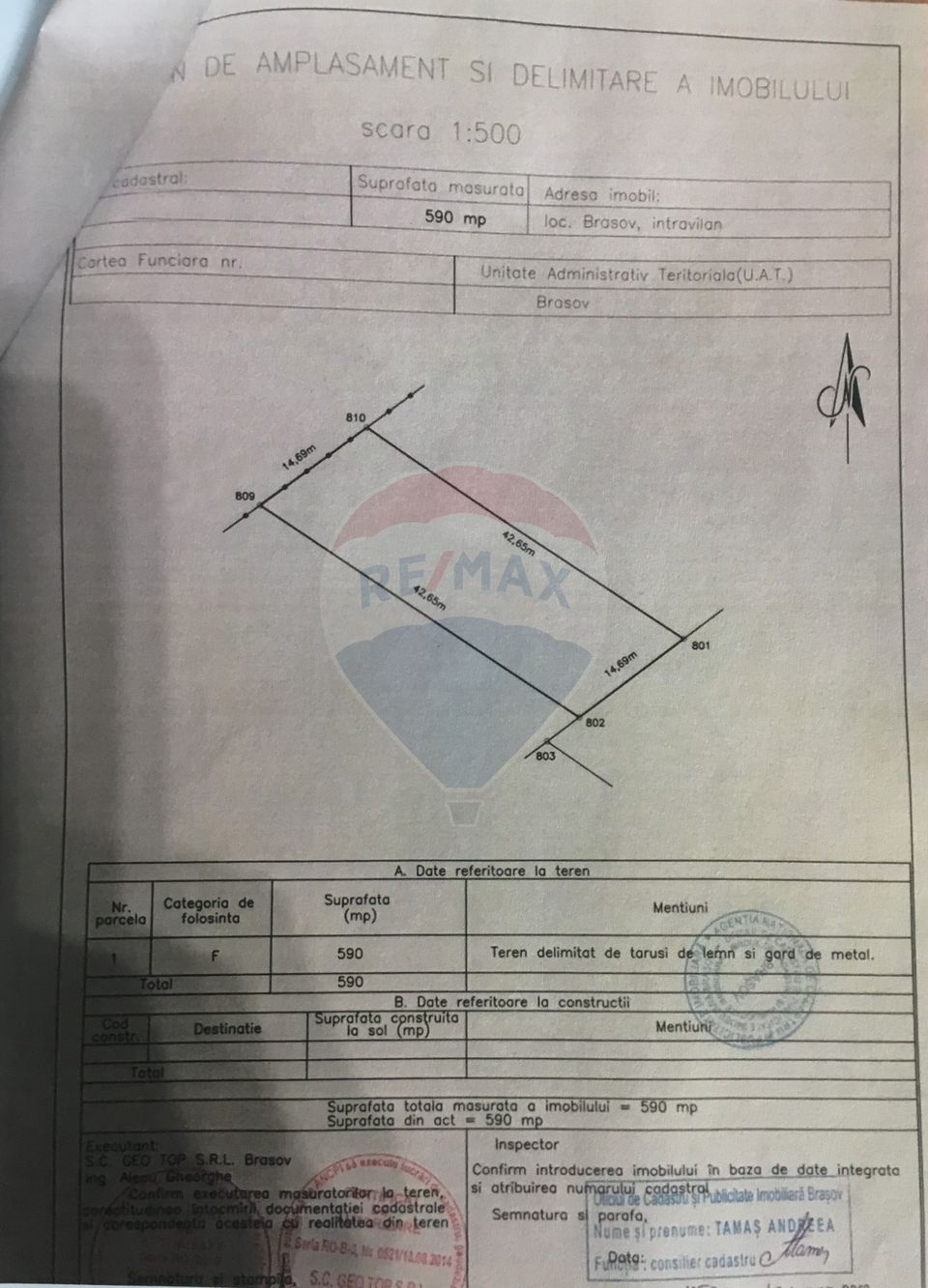 Teren 590mp-1290mp Str Macului, pretabil constructii individuale