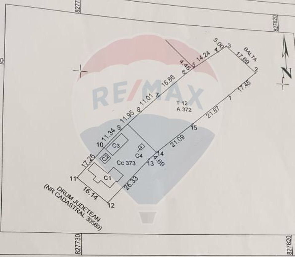 Teren intravilan de vanzare Murighiol / Strada Principala / 1632mp