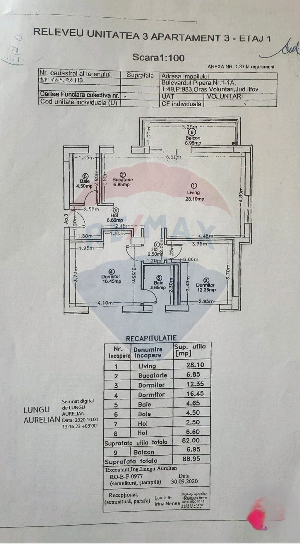 Apartament 3 camere 82 mp Pipera Plaza de inchiriat cu parcare inclusa