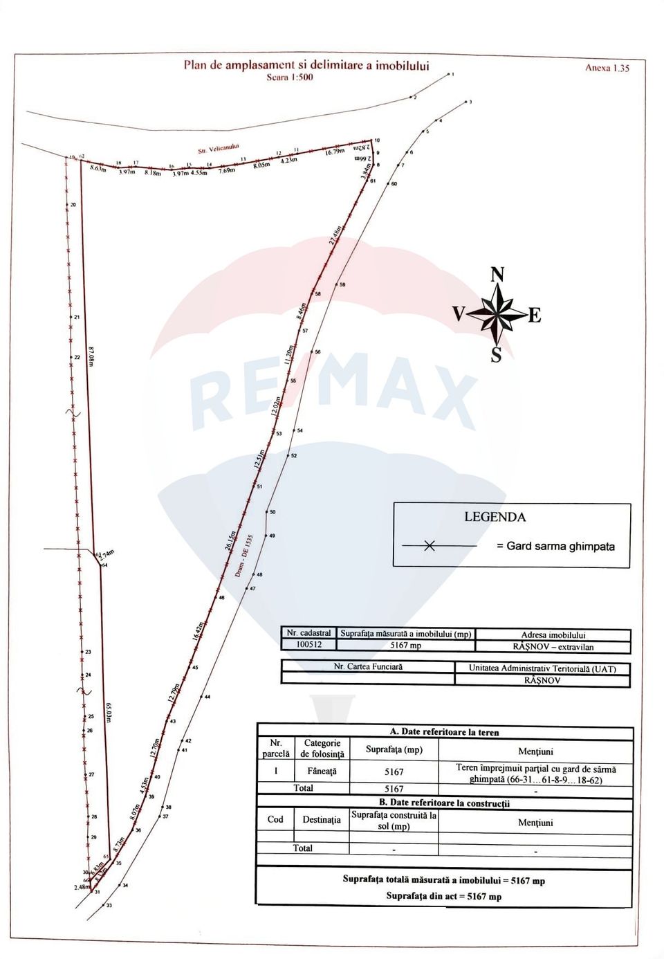 Comision Teren Rasnov - Strada Poiana velicanului, 5167mp