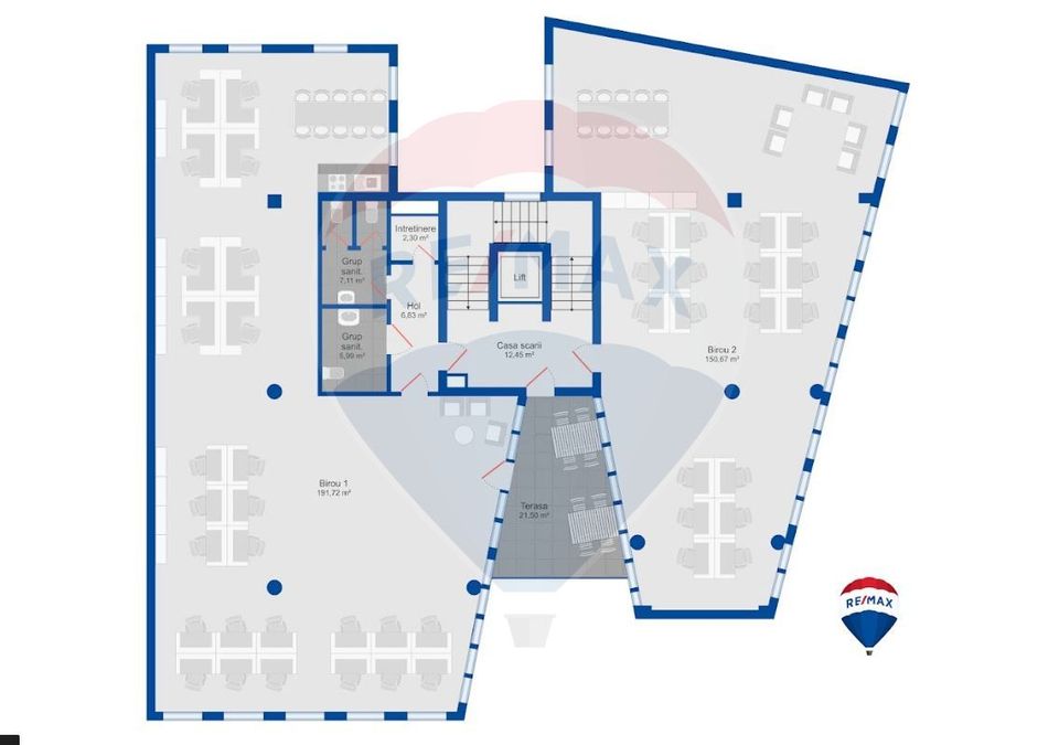 561sq.m Office Space for rent, Ultracentral area