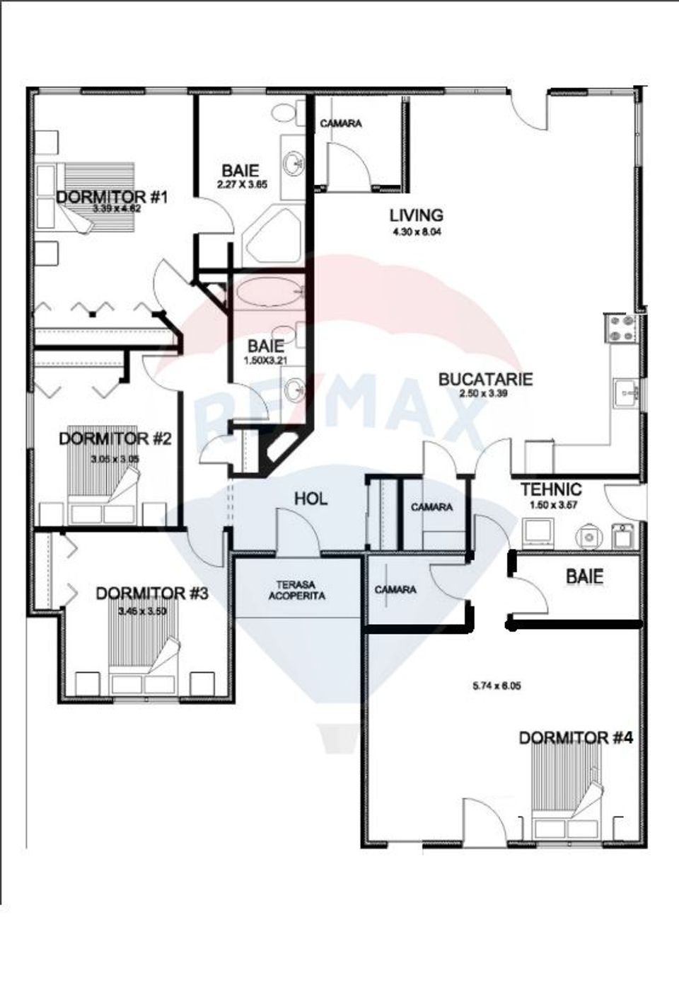 Casă Siminoc/ Satul Canadian/ 4Dormitoare/30min de plaja –teren 730mp