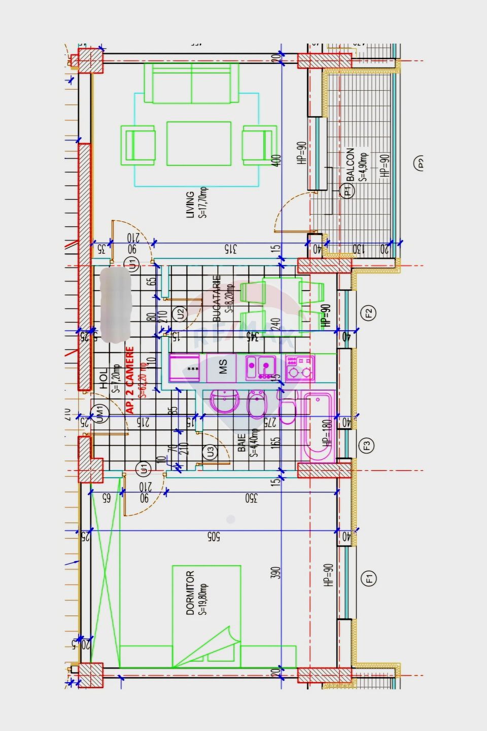 2 room Apartment for sale, Calea Romanului area