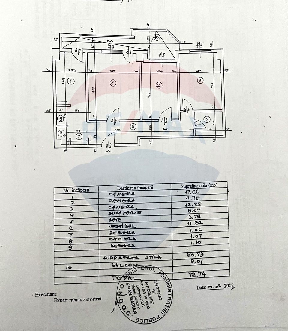 Apartament cu 3 camere de vânzare în zona Piața Victoriei