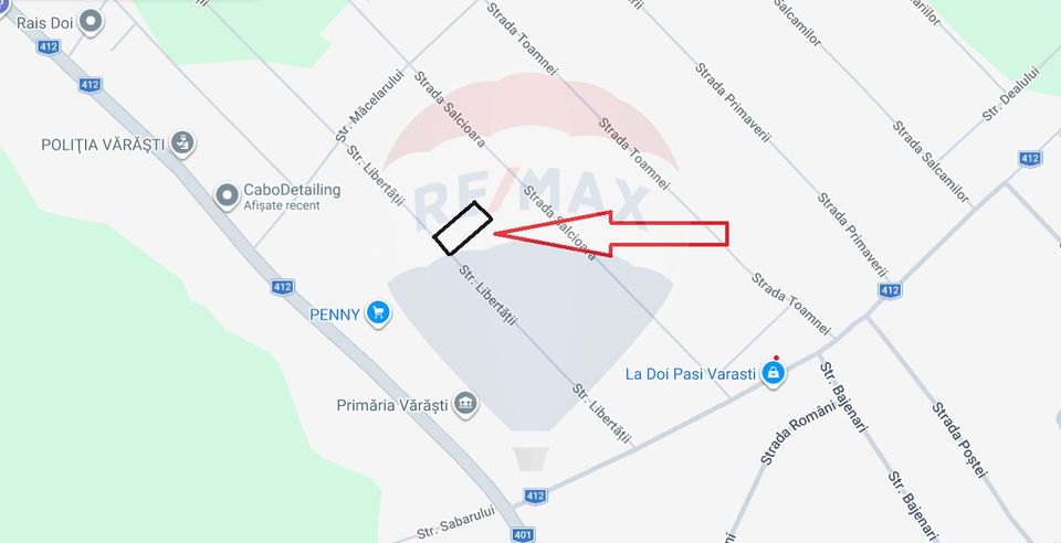 Teren intravilan de vanzare 980mp, deschidere 13,4, Varasti,  Giurgiu