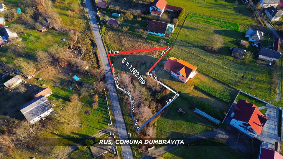 TEREN DE VANZARE - 1182 mp (12 ari) - Dumbravita / Strada principala