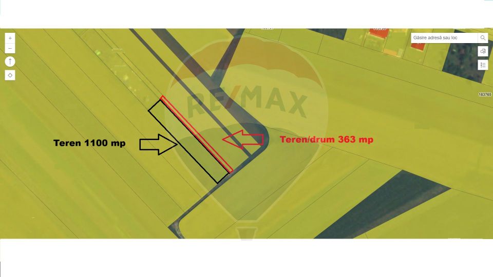Teren de 1100 mp de vânzare în Stupini
