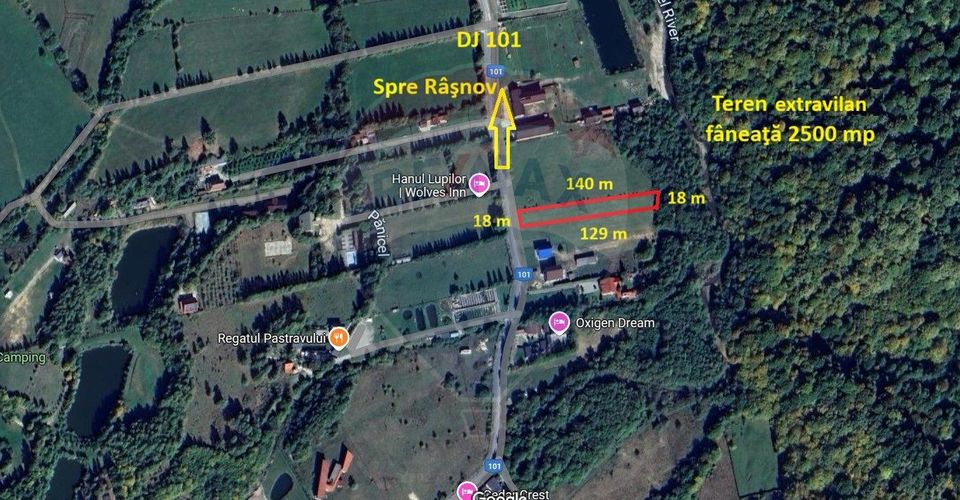 Teren extravilan, 2500 mp, Râşnov, Glăjărie