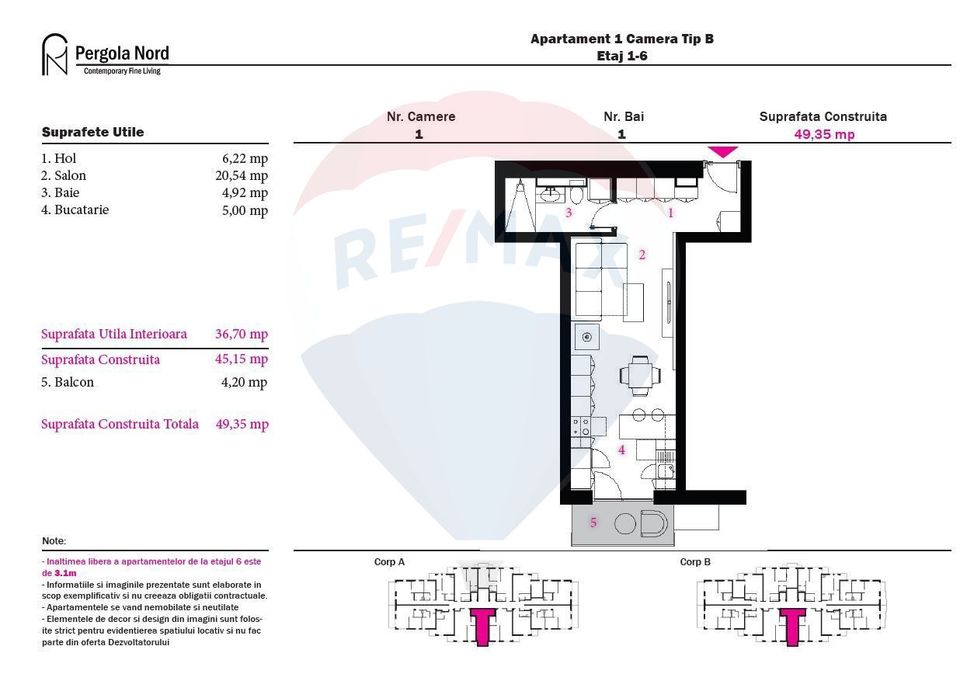 1 room Apartment for sale, Pipera area