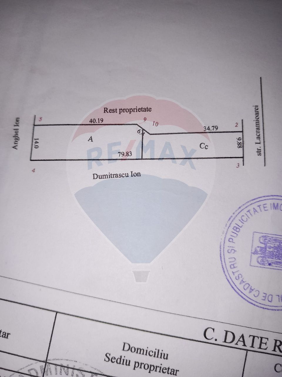 Land 949sqm Mandresti-Munteni / Strada Lacramioarei