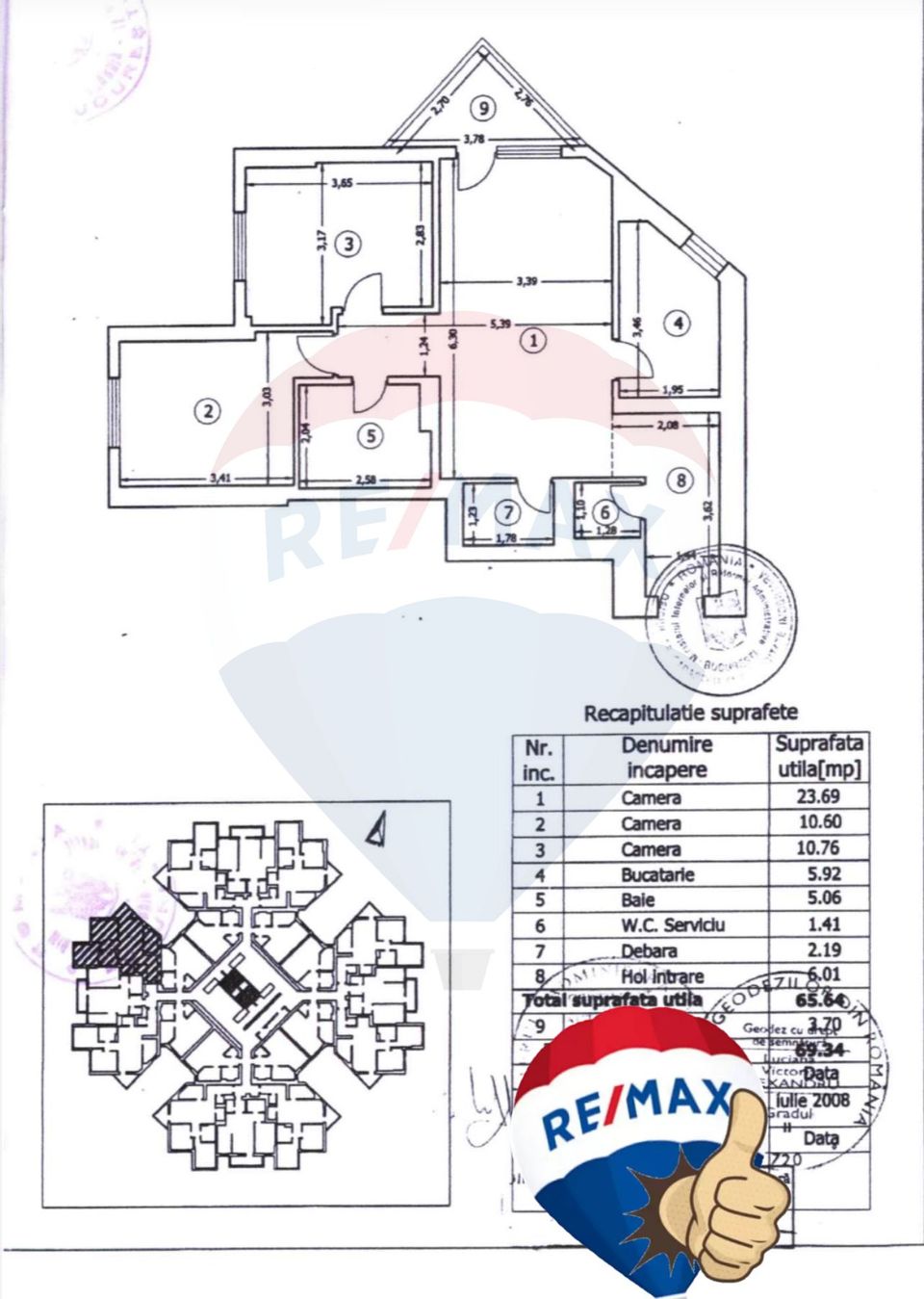 Apartament 3 camere de închiriat - Complex Planorama, Doamna Ghica 32