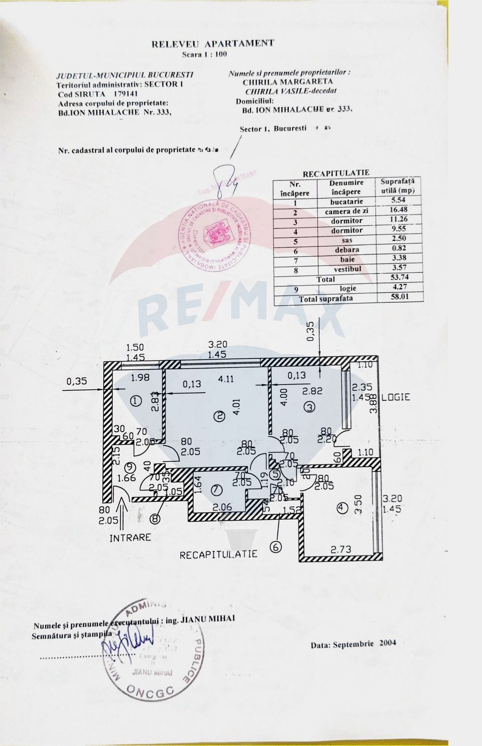 Apartament cu 3 camere de vanzare Ion Mihalache