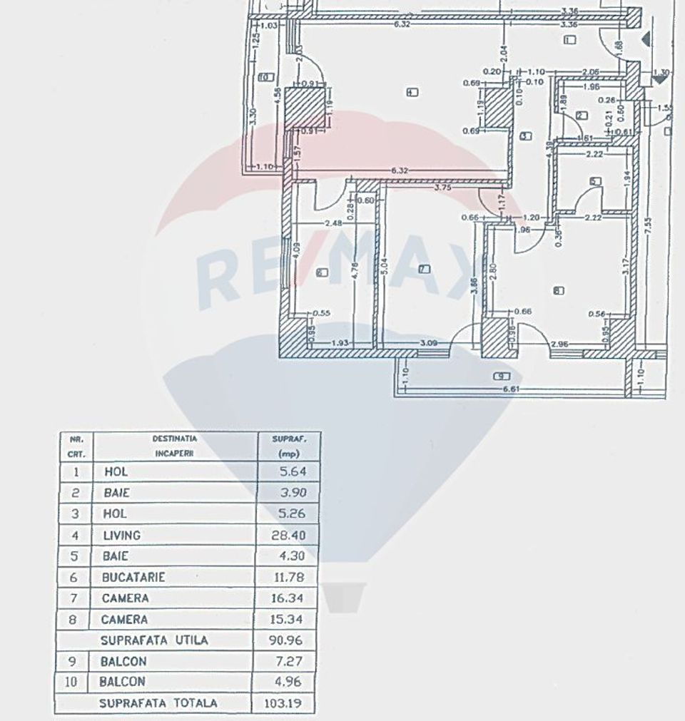Apartament 3 camere de vanzare, 103 mp, Decebal, calea Calarasi