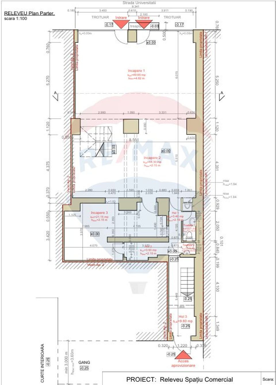 Spațiu comercial premium, 3 niveluri, Str. Universității, Cluj-Napoca