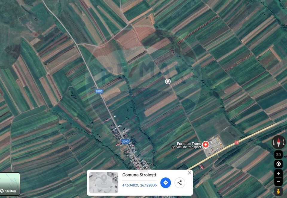 Teren extravilan 10200mp Stroiesti / Soseaua DN17, Suceava