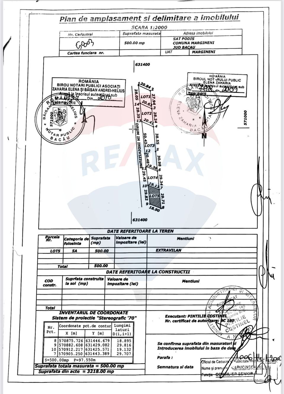 Land 500sqm Margineni / None