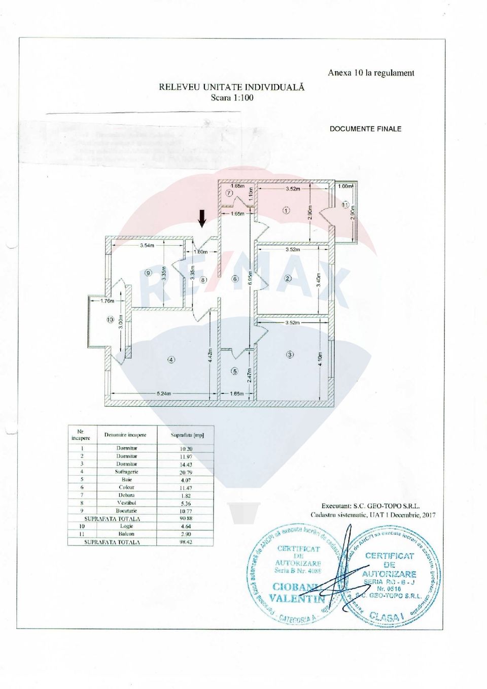 Vanzare apartament  4 camere decomandat 1 Decembrie,  centrala termica