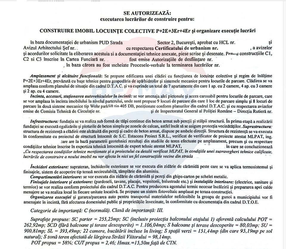 Land 452sqm with building permit Eminescu