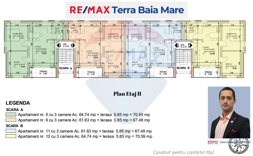 2 room Apartment for sale, Valea Borcutului area