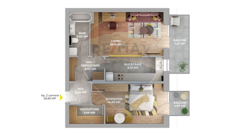 Apartament 2 camere Maurer Avantgarden 3 – Faza V  - Comision 0%