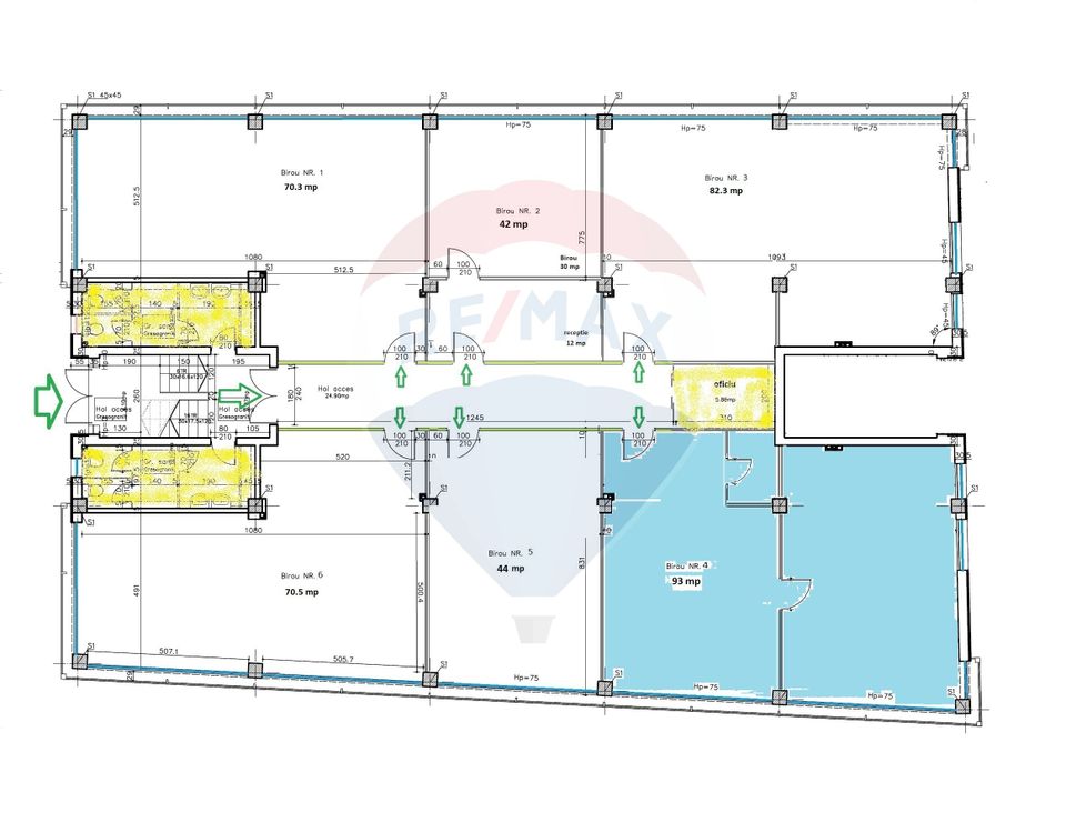 95sq.m Office Space for rent, Calea Turzii area