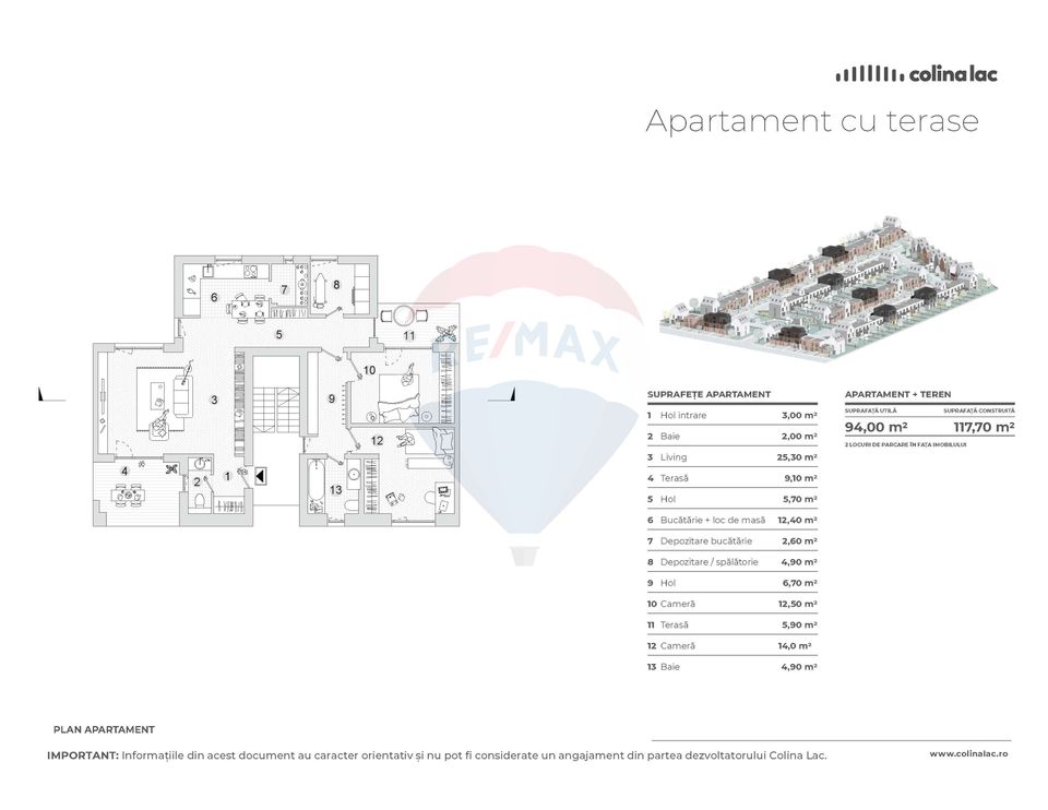 Sale 3-room apartment Colina Lac Săftica, Corbeanca