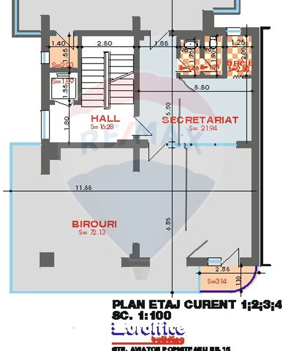 90sq.m Office Space for rent, Domenii area