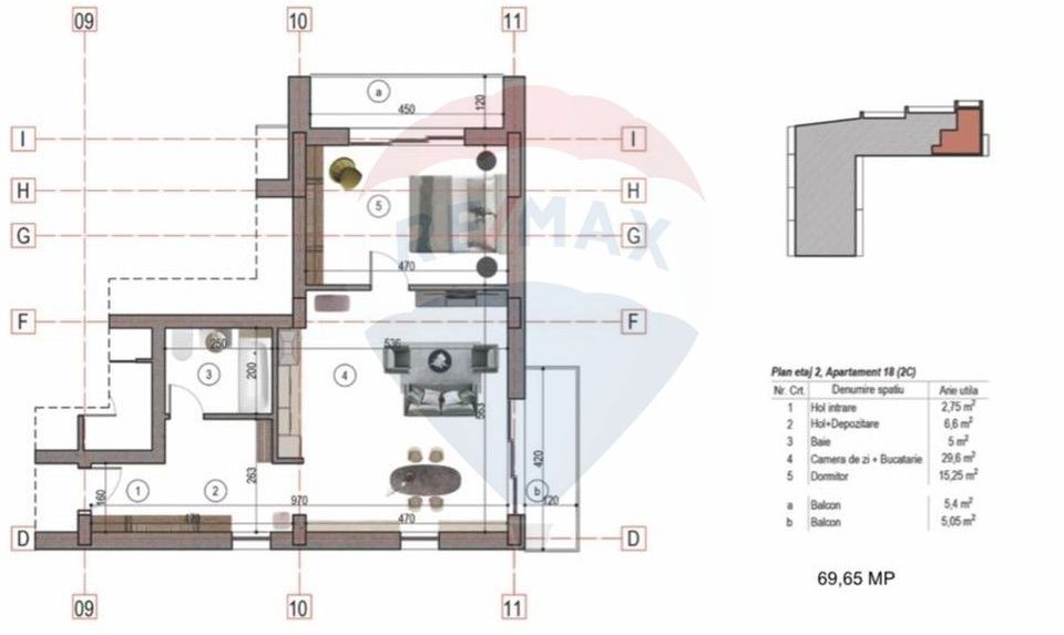 Vanzare 2 camere bloc boutique Malul Spart - Vedere liberă