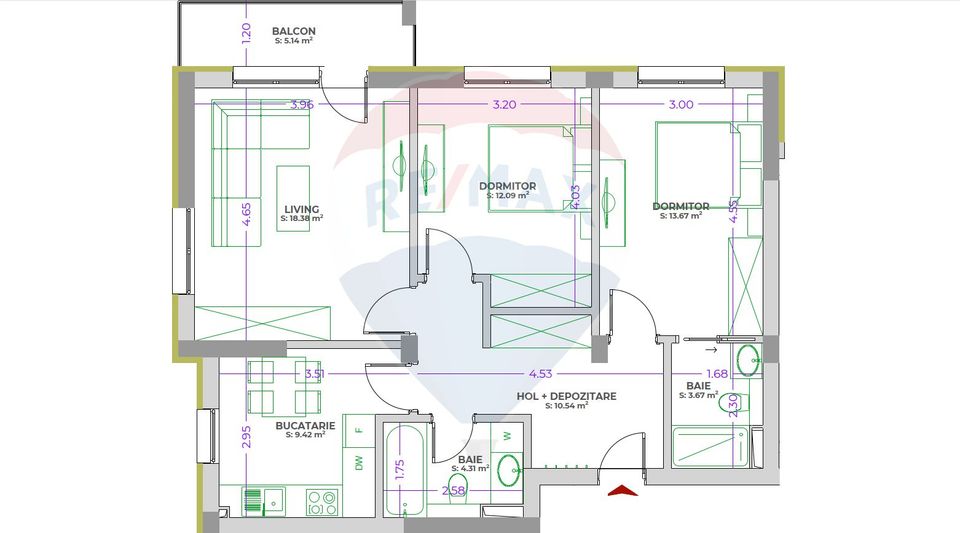 Apartament 3 camere decomandat | ROKMAN