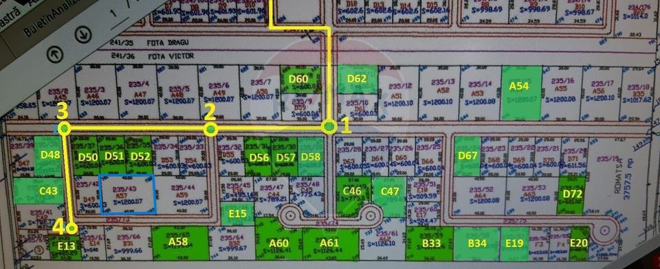 Teren 1,200mp Petresti / Strada Orhideei