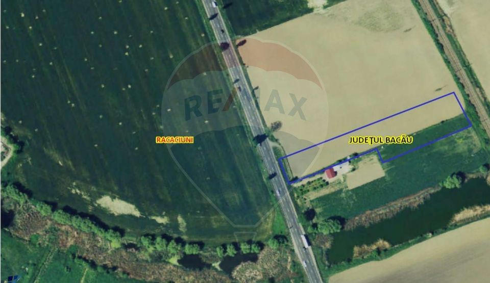 Land 7,000sqm Racaciuni / Intrarea localitate