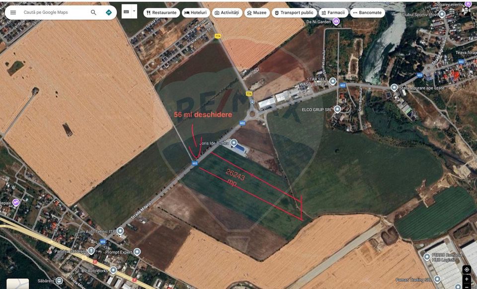 For SALE Industrial Plot of Land BUFTEA/Strada Milano/Autostrada A0