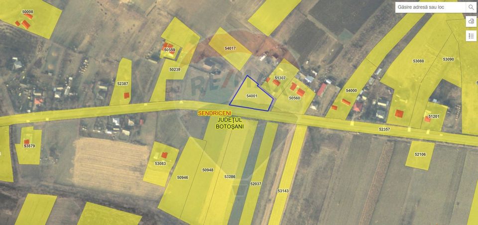 Teren intravilan 2,036mp Pădureni-Șendriceni, Botoșani