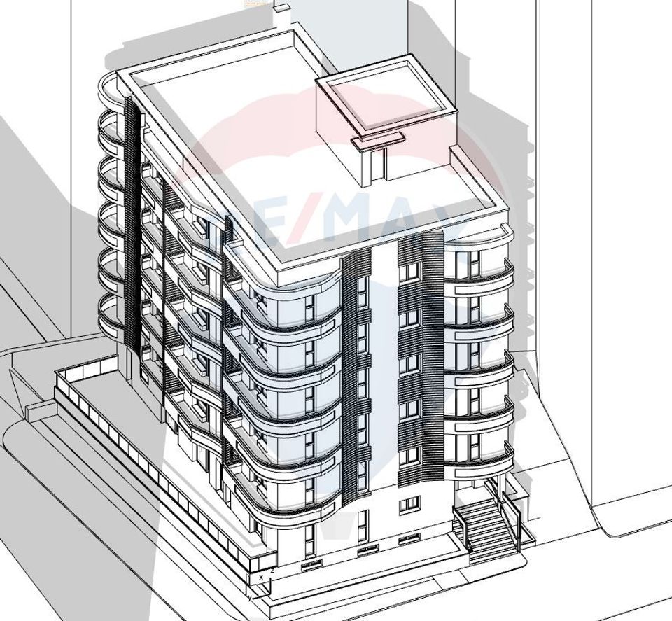 Teren 473 mp cu autorizatie de constructie S+P+5E+6ER