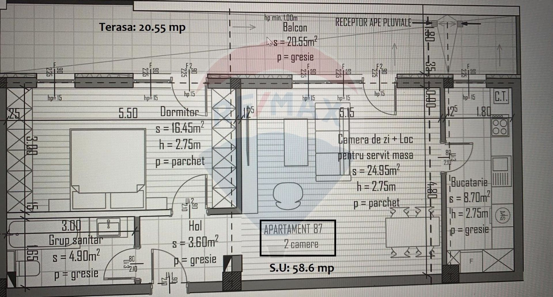 Apartament 3 camere vanzare in bloc de apartamente Cluj-Napoca, Central