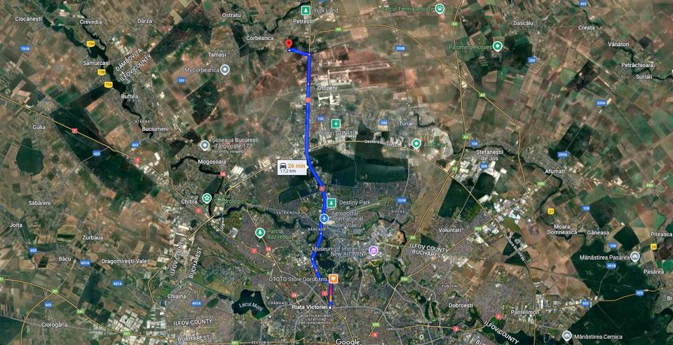 Vanzare teren casa Corbeanca Petresti Parc 414mp certificat urbanism