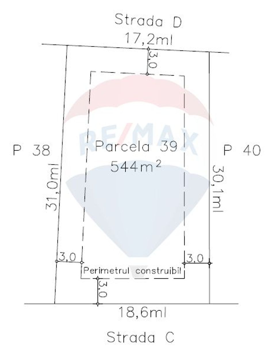 Land 544sqm Sub Coasta / Strada Principala