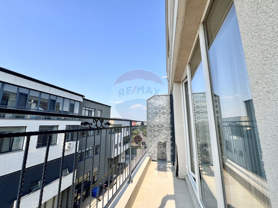 3 camere decomandat, bloc nou. Terasă 8.8 mp  Mobilat & loc de parcare