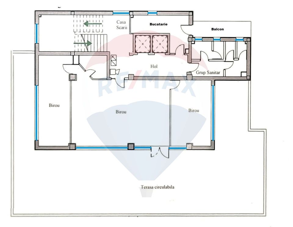 150sq.m Office Space for rent, Calea Turzii area